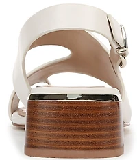 Naturalizer 27 EDIT Audra Leather Toe Loop Block Heel Sandals