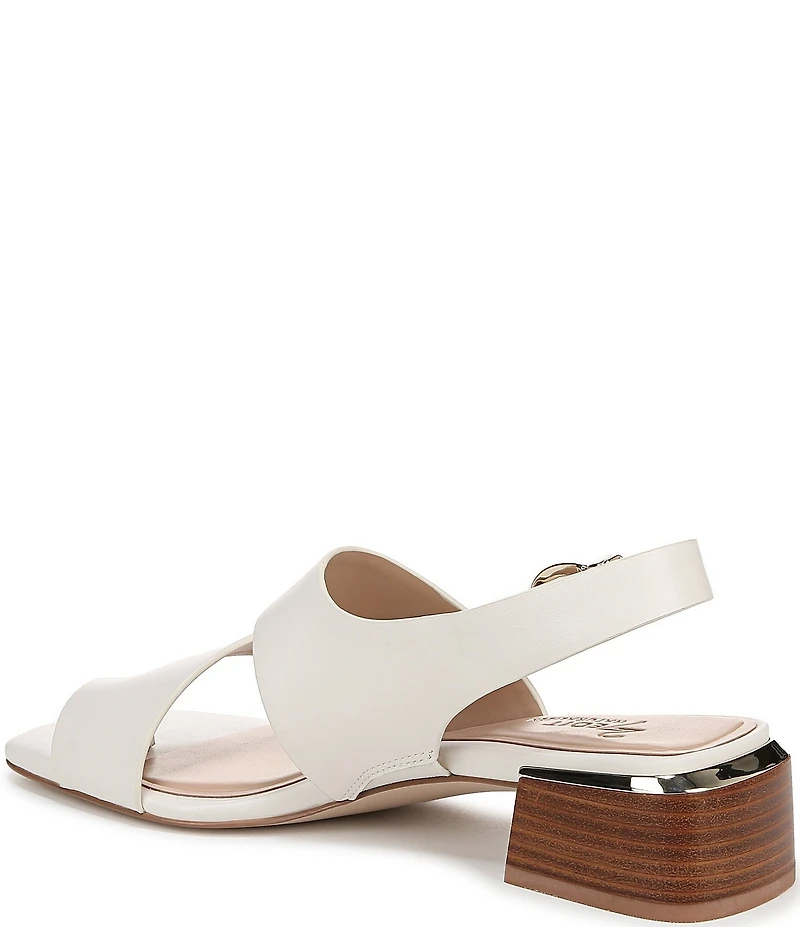 Naturalizer 27 EDIT Audra Leather Toe Loop Block Heel Sandals