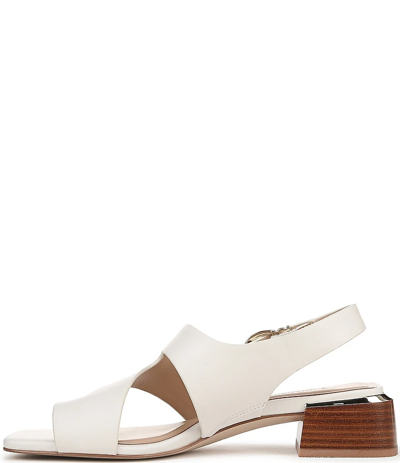 Naturalizer 27 EDIT Audra Leather Toe Loop Block Heel Sandals