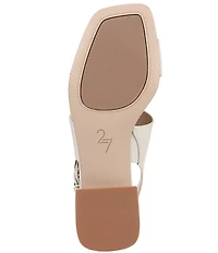 Naturalizer 27 EDIT Audra Leather Toe Loop Block Heel Sandals