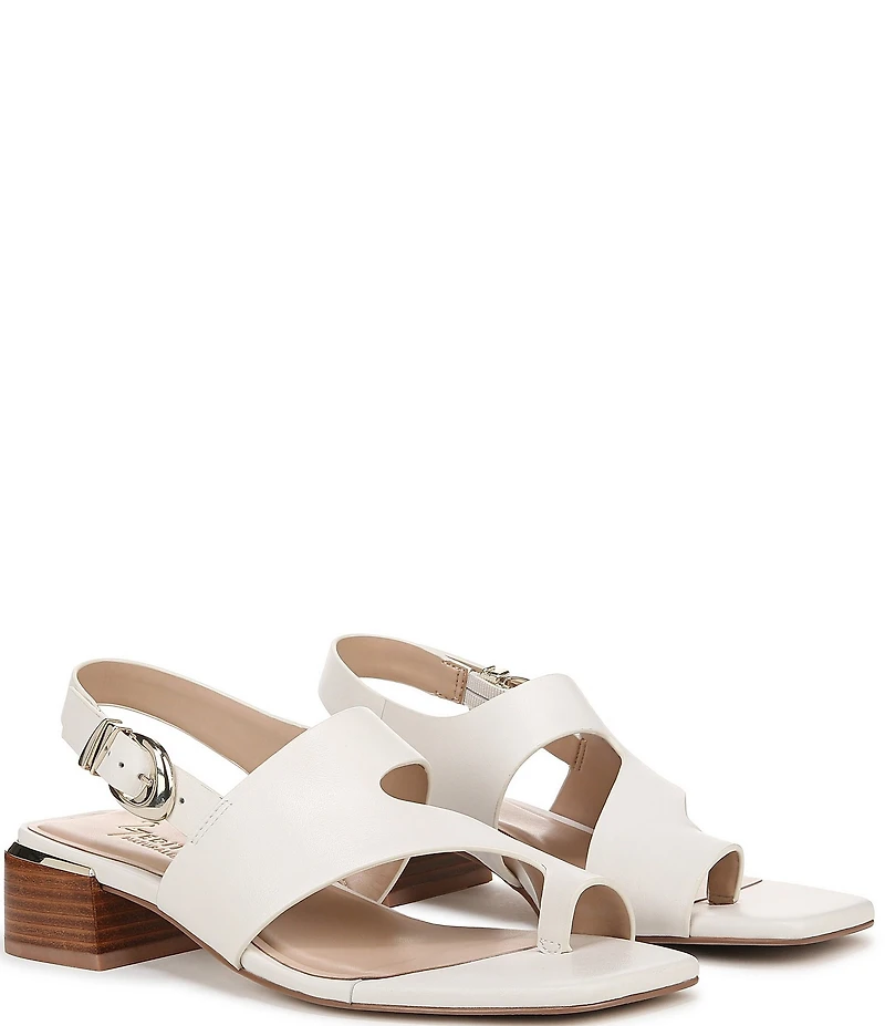 Naturalizer 27 EDIT Audra Leather Toe Loop Block Heel Sandals