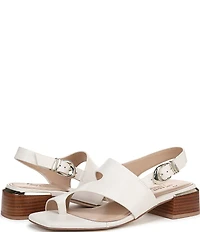 Naturalizer 27 EDIT Audra Leather Toe Loop Block Heel Sandals