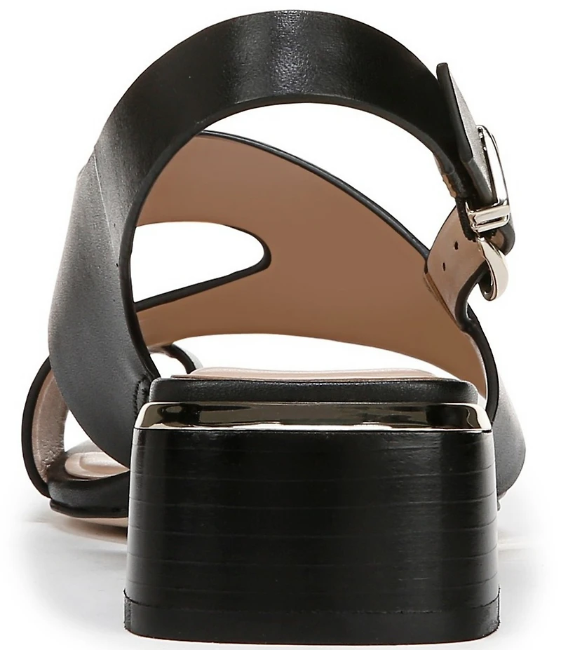 Naturalizer 27 EDIT Audra Leather Toe Loop Block Heel Sandals