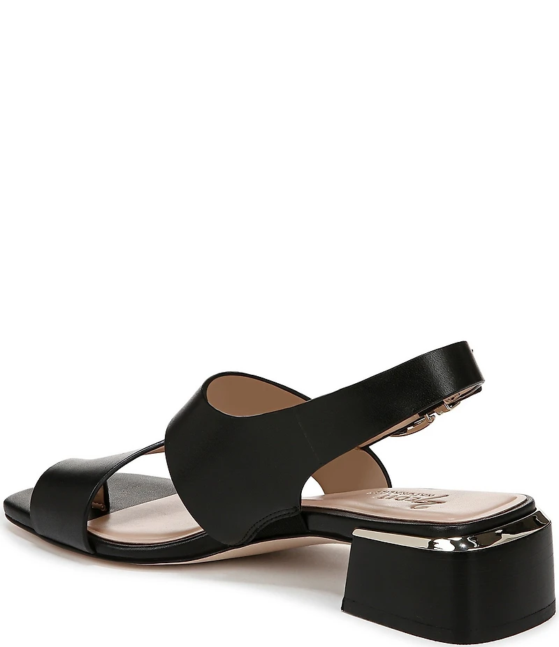 Naturalizer 27 EDIT Audra Leather Toe Loop Block Heel Sandals