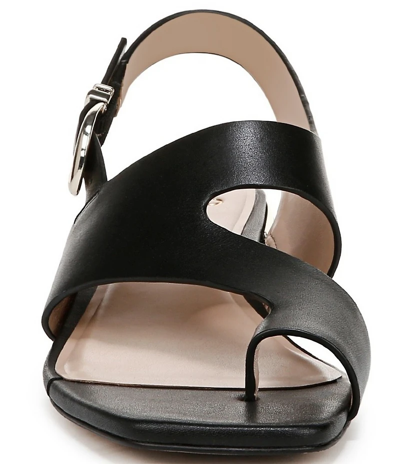 Naturalizer 27 EDIT Audra Leather Toe Loop Block Heel Sandals