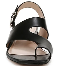 Naturalizer 27 EDIT Audra Leather Toe Loop Block Heel Sandals