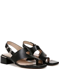 Naturalizer 27 EDIT Audra Leather Toe Loop Block Heel Sandals