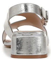 Naturalizer 27 EDIT Audra Leather Toe Loop Block Heel Sandals