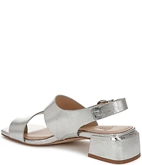 Naturalizer 27 EDIT Audra Leather Toe Loop Block Heel Sandals