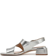 Naturalizer 27 EDIT Audra Leather Toe Loop Block Heel Sandals