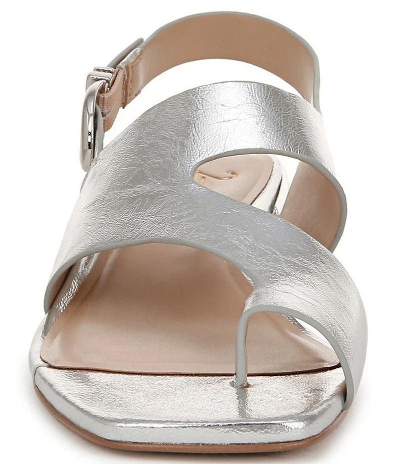 Naturalizer 27 EDIT Audra Leather Toe Loop Block Heel Sandals