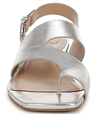 Naturalizer 27 EDIT Audra Leather Toe Loop Block Heel Sandals