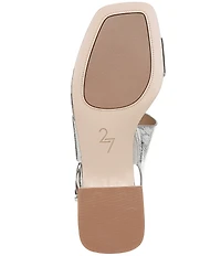 Naturalizer 27 EDIT Audra Leather Toe Loop Block Heel Sandals