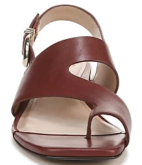 Naturalizer 27 EDIT Audra Leather Toe Loop Stack Heel Sandals