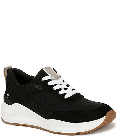 Naturalizer 27 EDIT Brooke Mesh and Glossy Suede Lace Up Sneakers