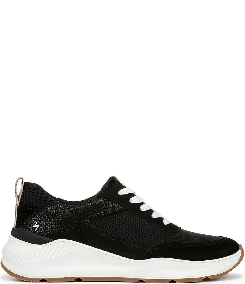 Naturalizer 27 EDIT Brooke Mesh and Glossy Suede Lace Up Sneakers