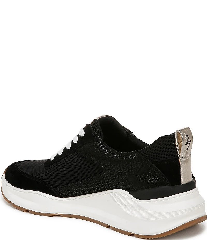 Naturalizer 27 EDIT Brooke Mesh and Glossy Suede Lace Up Sneakers