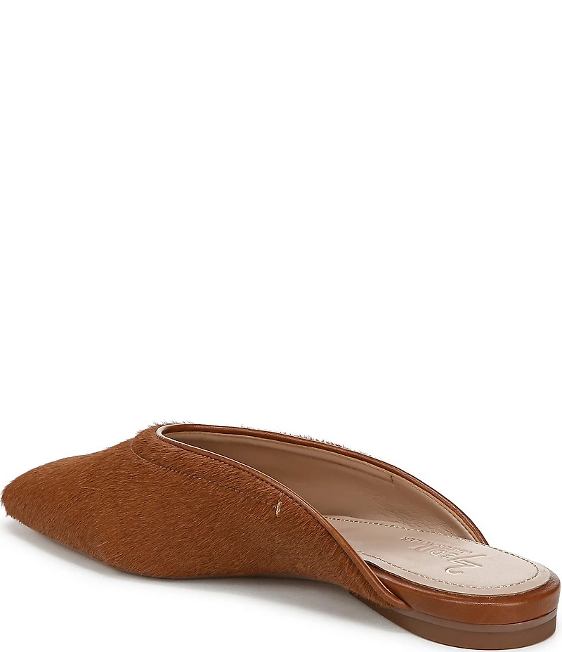 Naturalizer 27 EDIT Carla Brahma Hair Square Toe Flat Mules