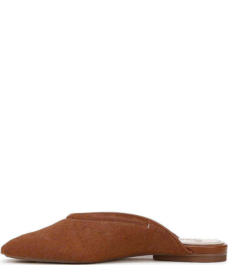 Naturalizer 27 EDIT Carla Brahma Hair Square Toe Flat Mules