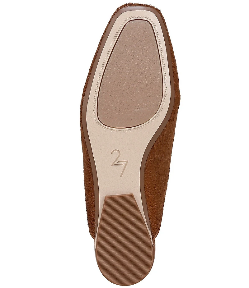 Naturalizer 27 EDIT Carla Brahma Hair Square Toe Flat Mules