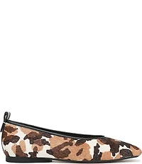 Naturalizer 27 EDIT Carla Cow Print Calf Hair Square Toe Ballet Flats
