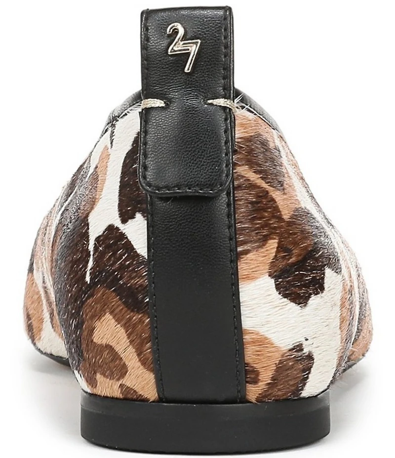 Naturalizer 27 EDIT Carla Cow Print Calf Hair Square Toe Ballet Flats