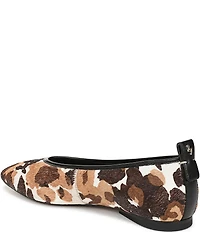 Naturalizer 27 EDIT Carla Cow Print Calf Hair Square Toe Ballet Flats