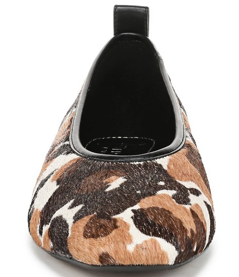 Naturalizer 27 EDIT Carla Cow Print Calf Hair Square Toe Ballet Flats