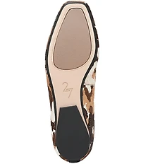 Naturalizer 27 EDIT Carla Cow Print Calf Hair Square Toe Ballet Flats