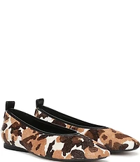 Naturalizer 27 EDIT Carla Cow Print Calf Hair Square Toe Ballet Flats