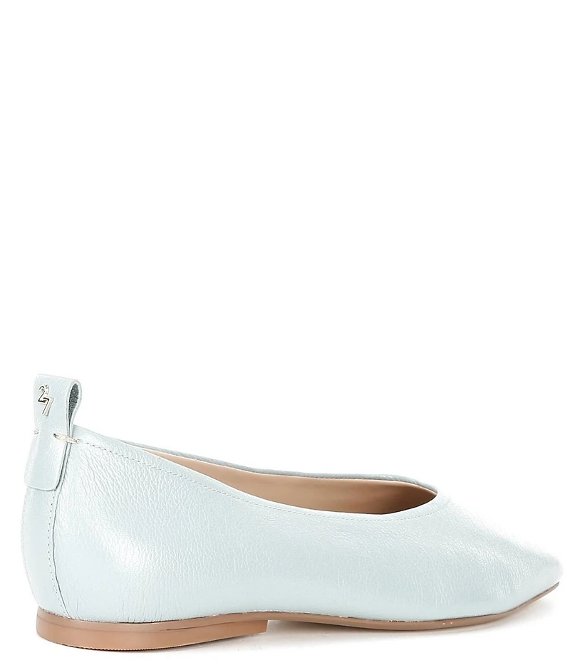 Naturalizer 27 EDIT Carla Crinkle Leather Square Toe Ballet Flats