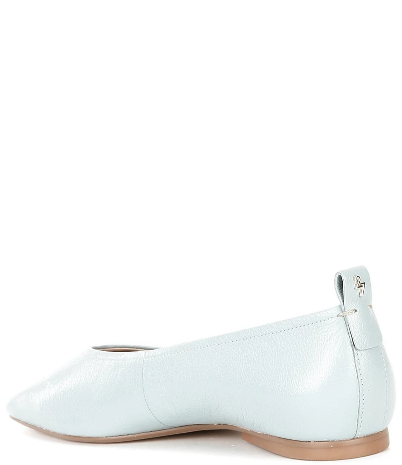 Naturalizer 27 EDIT Carla Crinkle Leather Square Toe Ballet Flats