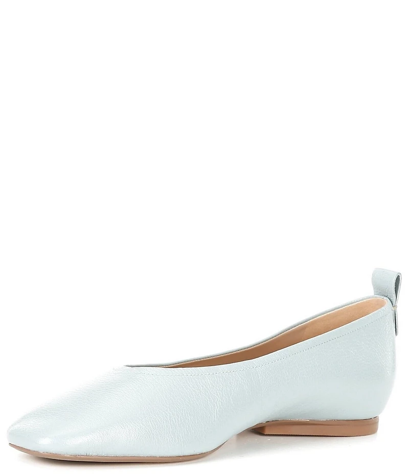 Naturalizer 27 EDIT Carla Crinkle Leather Square Toe Ballet Flats