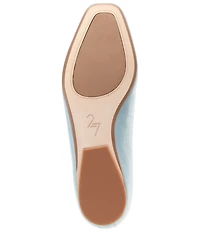 Naturalizer 27 EDIT Carla Crinkle Leather Square Toe Ballet Flats