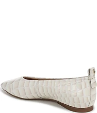 Naturalizer 27 EDIT Carla Croco Embossed Leather Square Toe Ballet Flats