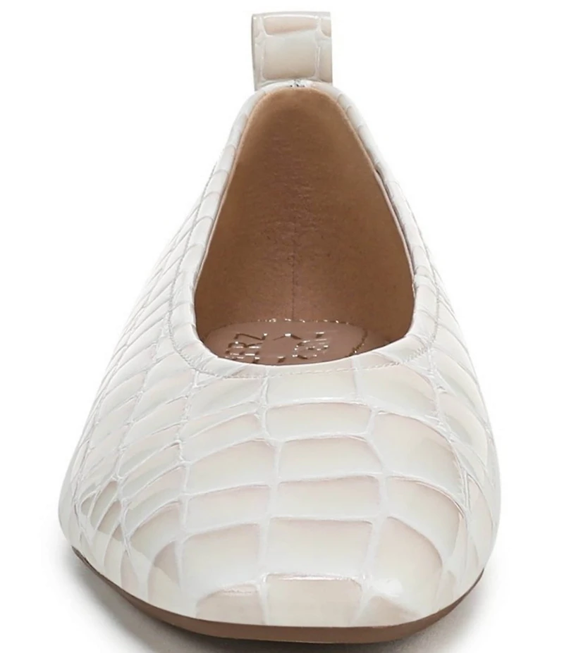 Naturalizer 27 EDIT Carla Croco Embossed Leather Square Toe Ballet Flats