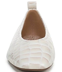 Naturalizer 27 EDIT Carla Croco Embossed Leather Square Toe Ballet Flats
