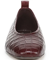 Naturalizer 27 EDIT Carla Croco Embossed Leather Square Toe Casual Ballet Flats