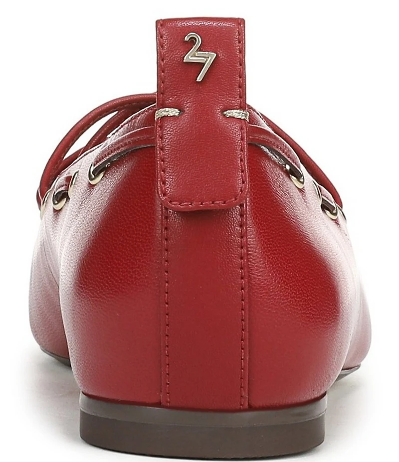 Naturalizer 27 EDIT Carla Ghillie Leather Lace Up Square Toe Casual Ballet Flats