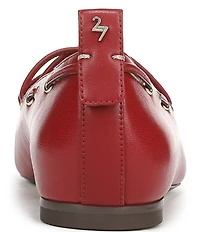 Naturalizer 27 EDIT Carla Ghillie Leather Lace Up Square Toe Casual Ballet Flats