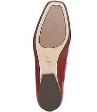 Naturalizer 27 EDIT Carla Ghillie Leather Lace Up Square Toe Casual Ballet Flats