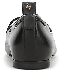 Naturalizer 27 EDIT Carla Ghillie Leather Lace Up Square Toe Casual Ballet Flats