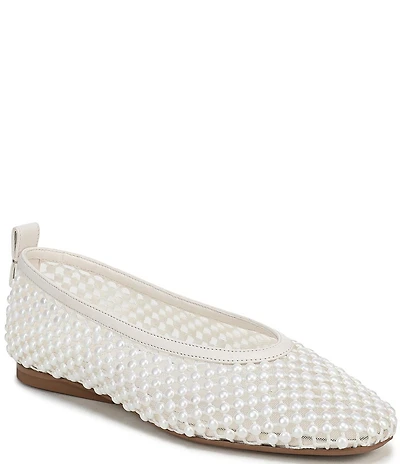 Naturalizer 27 EDIT Carla Mesh Pearl Square Toe Ballet Flats