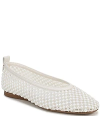 Naturalizer 27 EDIT Carla Mesh Pearl Square Toe Ballet Flats