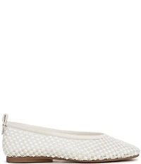 Naturalizer 27 EDIT Carla Mesh Pearl Square Toe Ballet Flats