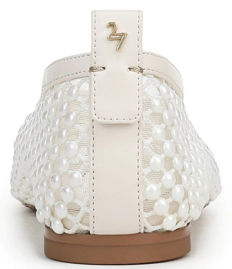 Naturalizer 27 EDIT Carla Mesh Pearl Square Toe Ballet Flats