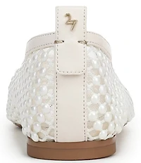 Naturalizer 27 EDIT Carla Mesh Pearl Square Toe Ballet Flats