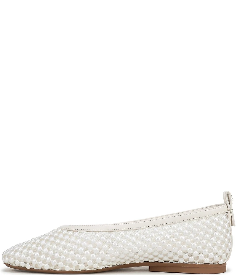 Naturalizer 27 EDIT Carla Mesh Pearl Square Toe Ballet Flats