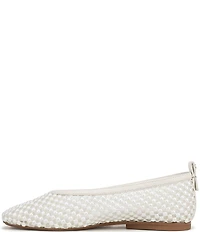 Naturalizer 27 EDIT Carla Mesh Pearl Square Toe Ballet Flats
