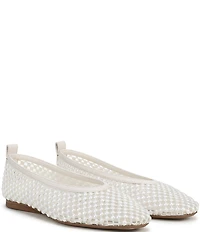 Naturalizer 27 EDIT Carla Mesh Pearl Square Toe Ballet Flats